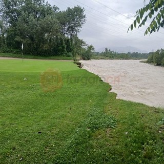 Maltempo, il Gesso si mangia una porzione del “green” al Golf Club di Boves