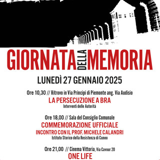 Gli eventi a Bra per celebrare la Giornata della Memoria