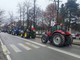 Il corteo dei trattori in viale degli Angeli a Cuneo