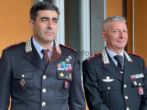 I vertici provinciali dei Carabinieri: da sinistra il colonnello Marco Piras e il tenente colonnello Daniele Riva