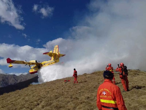 Valle Varaita, esercitazioni e inaugurazione di una pista forestale ripristinata per la Giornata della Protezione Civile