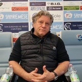 Alessio Pala durante la conferenza stampa post partita