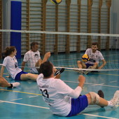 Un allenamento del Cuneo sitting volley