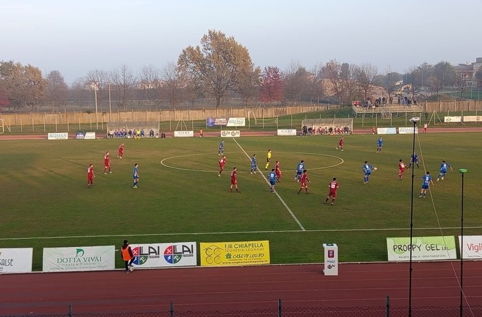 Saluzzo in campo nella sfida di campionato con il Fossano