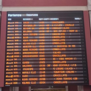 Sciopero treni, corse cancellate e ritardi in tutte le stazioni ferroviarie del Piemonte