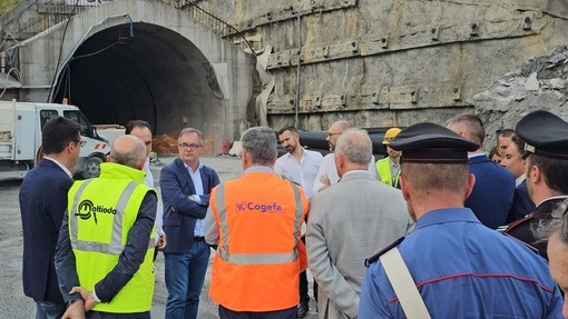 Il sopralluogo al cantiere lo scorso agosto