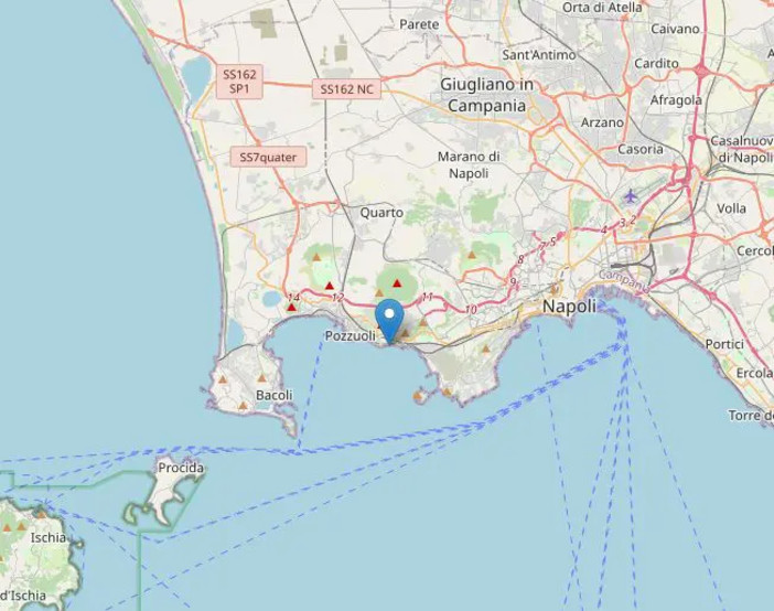 Sciame sismico nell’area dei Campi Flegrei, nuova scossa di magnitudo 3.9